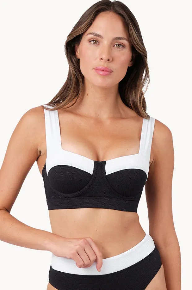 Women Une Piece Monochrome Texture Original Bustier Balconette