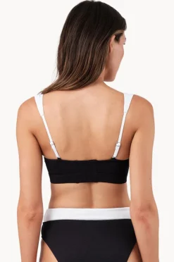 Women Une Piece Monochrome Texture Original Bustier Balconette