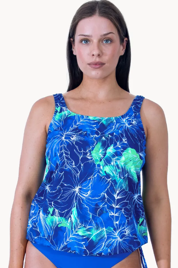 Women T.h.e. Swimwear Nantucket D/DD Cup Blouson Tankini Separate