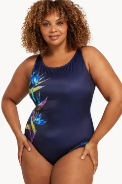 Women Zoggs Neon Crystal Scoopback One Piece