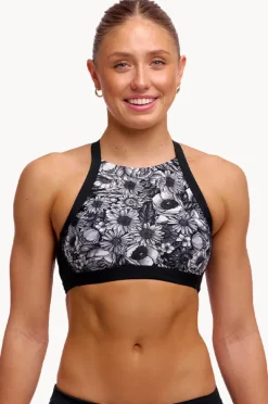 Women Funkita Nights Rose Hi Light Swim Top