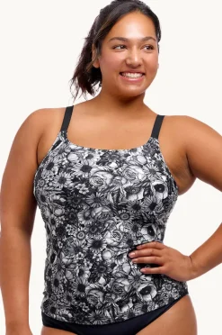 Women Funkita Nights Rose Scoop Neck Tankini Separate