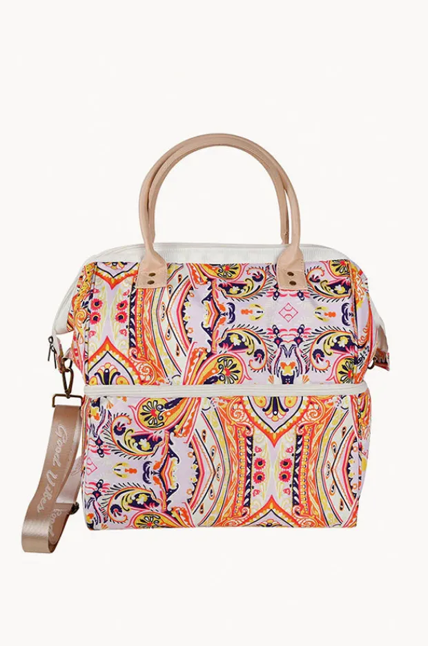 Women Good Vibes Nomad Paisley Picnic Cooler Bag