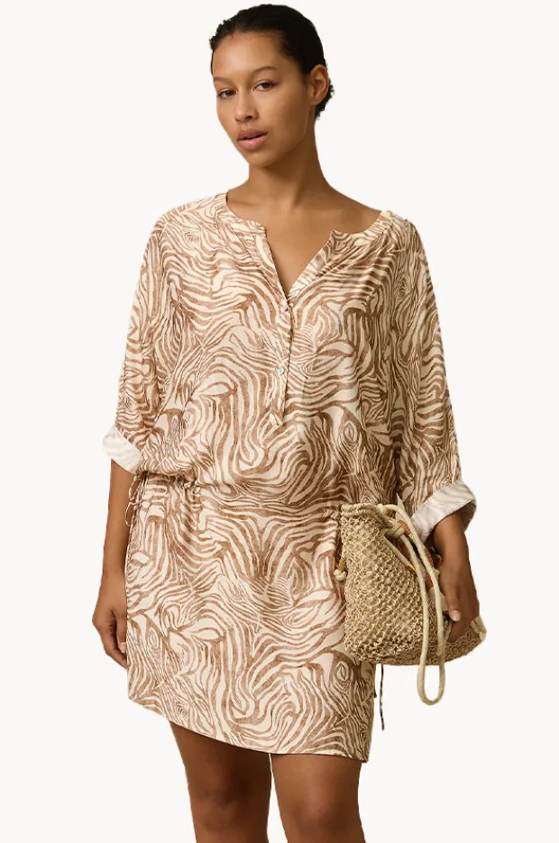Women Monte u0026 Lou Nova 3/4 Sleeve Shirt Dress