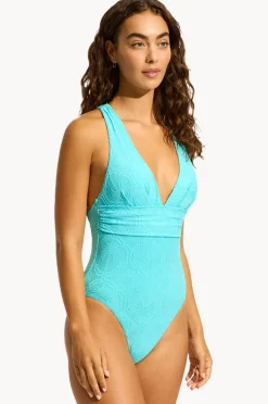 Women Seafolly Oasis Cross Back One Piece