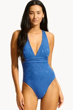 Women Seafolly Oasis Cross Back One Piece