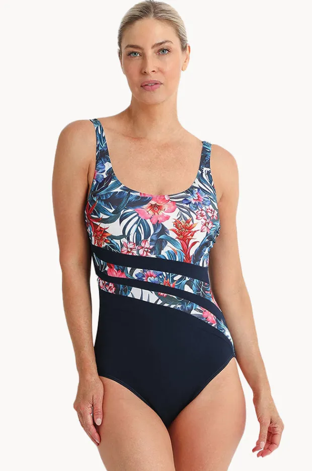 Women Poolproof Oasis DD/E Cup Wave Spliced One Piece
