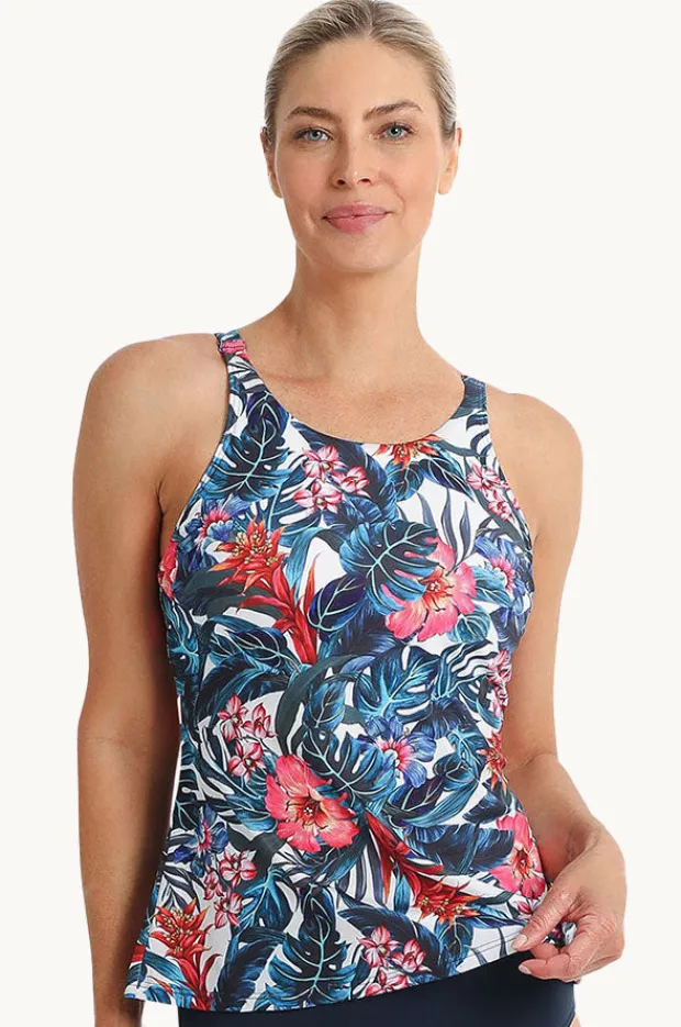 Women Poolproof Oasis High Neck Tankini Separate