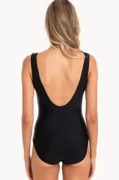 Women Togs Swimwear Odesssa Zip V Neck One Piece