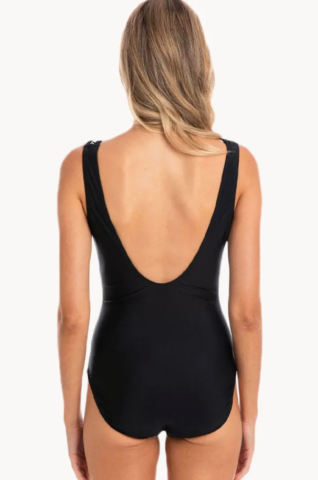 Women Togs Swimwear Odesssa Zip V Neck One Piece