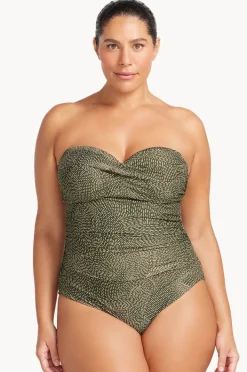 Women Artesands Onda Perspective Botticelli D/DD Cup Bandeau One Piece
