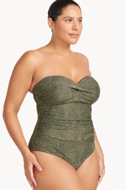Women Artesands Onda Perspective Botticelli D/DD Cup Bandeau One Piece