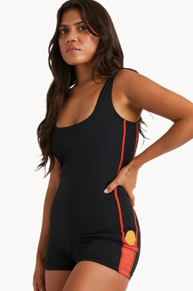 Women Billabong Otis Sand Dune Retro Boyleg One Piece