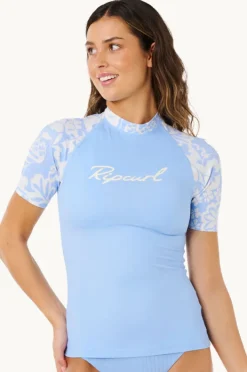 Women Rip Curl Pacific Coast Short Sleeve Suntop