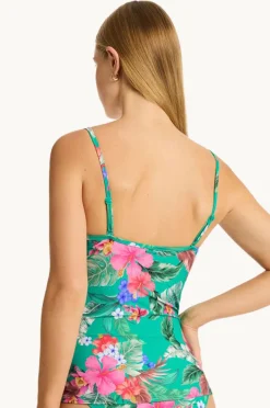 Women Sea Level Pacifico B/C Cup Tie Front Tankini Separate