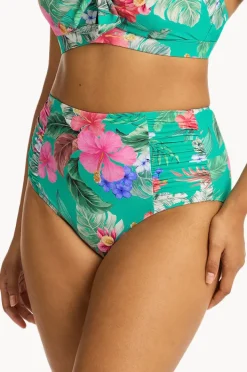 Women Sea Level Pacifico Gathered High Waist Pant