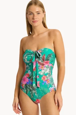 Women Sea Level Pacifico Halter Bandeau One Piece
