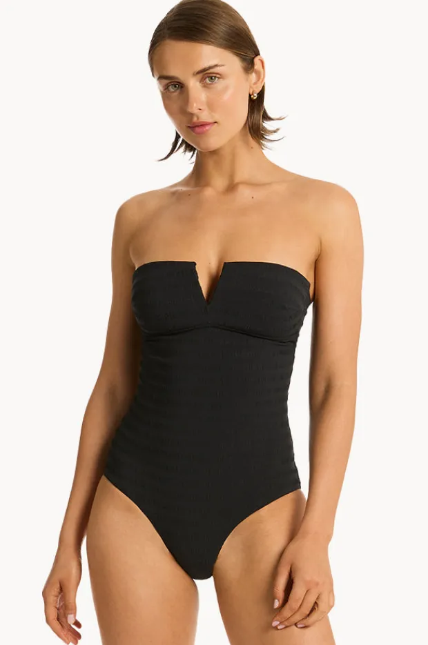 Women Sea Level Palisades Vee Bandeau One Piece