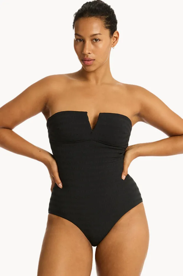 Women Sea Level Palisades Vee Bandeau One Piece