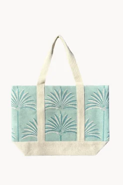 Women Cherry Red Palm Canvas Bag