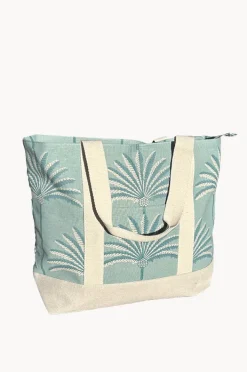 Women Cherry Red Palm Canvas Bag