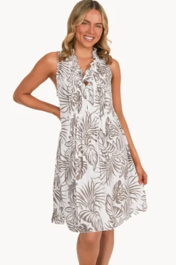 Women Bodacious Palm Lombok Pleat Dress