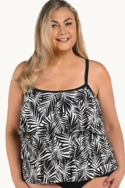 Women Maxine Palm Retreat Tiered Tankini Separate +