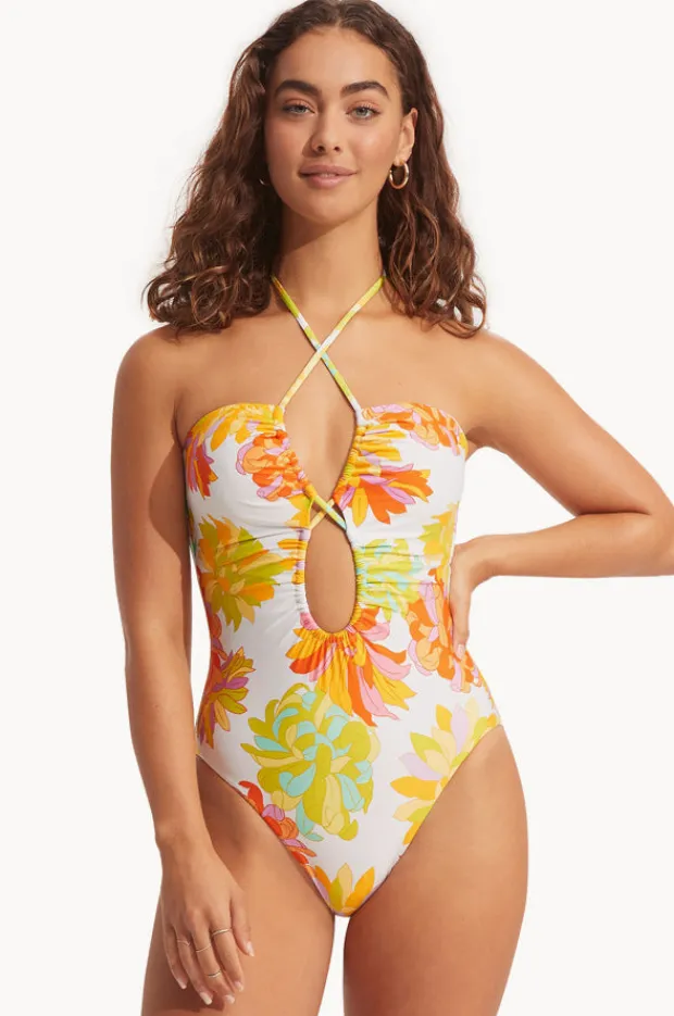 Women Seafolly Palm Springs Bandeau One Piece