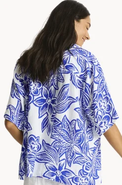 Women Sea Level Palmera Resort Bowling Shirt