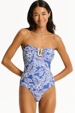 Women Sea Level Palmera U Bar Bandeau One Piece