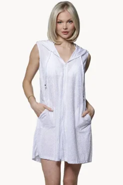 Women J.valdi Palms Terry Sleeveless Zip Hoodie