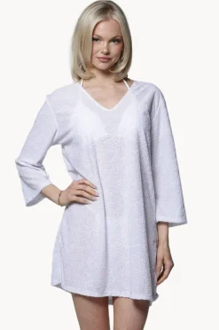 Women J.valdi Palms Terry V Neck Tunic