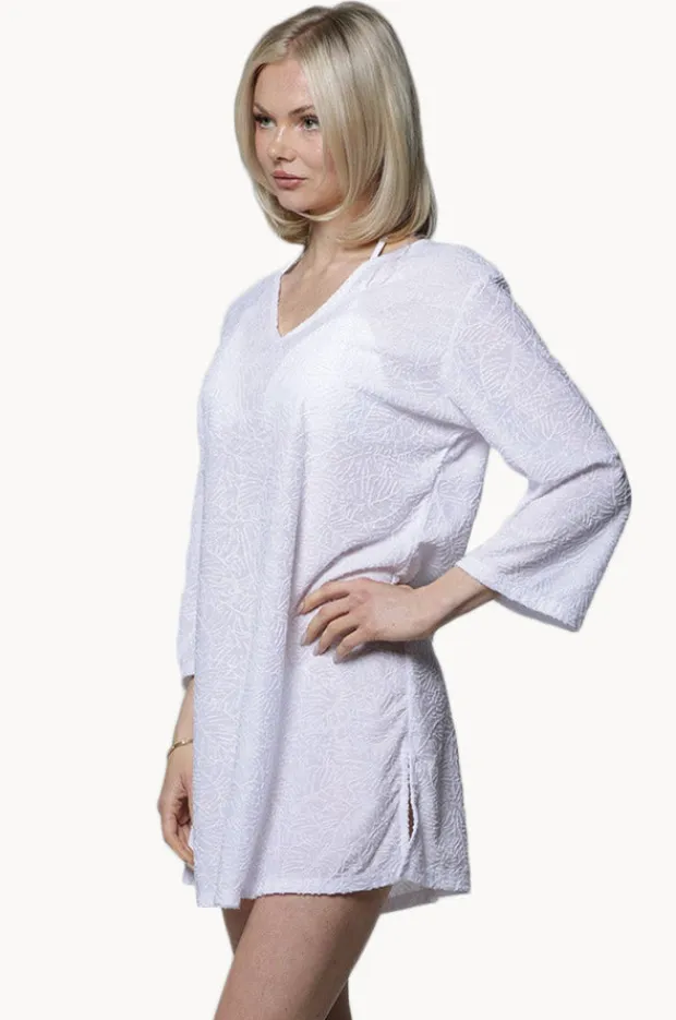 Women J.valdi Palms Terry V Neck Tunic