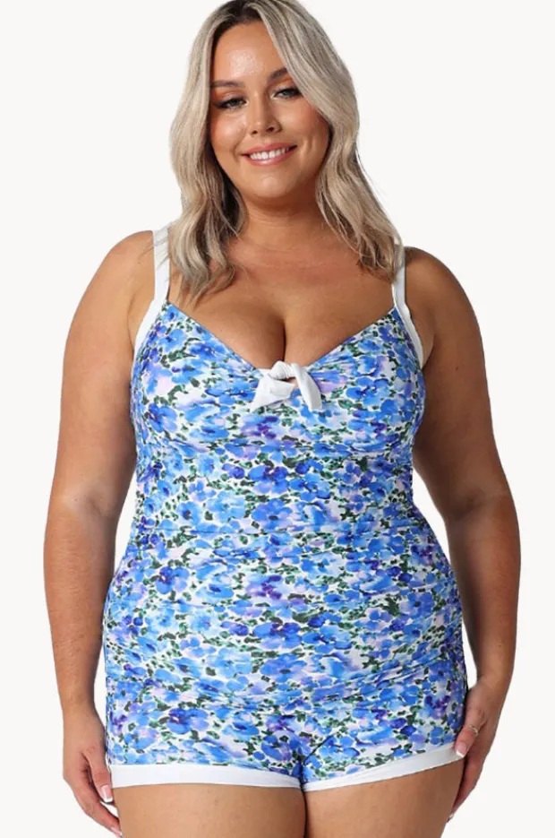 Women Capriosca Pansy Tie Front Boyleg One Piece