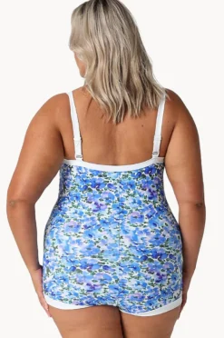 Women Capriosca Pansy Tie Front Boyleg One Piece