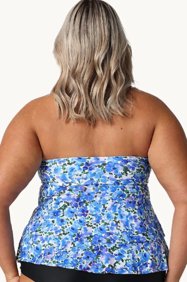 Women Capriosca Pansy Tiered Bandeau Tankini Separate