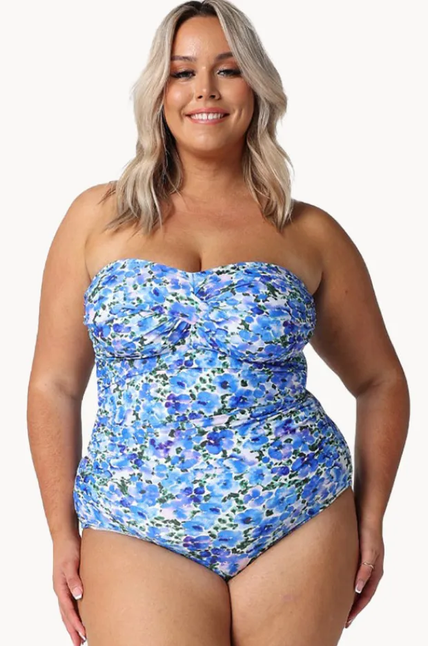 Women Capriosca Pansy Twist Front Bandeau One Piece