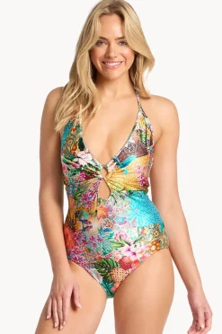 Women Sunseeker Papaya Double Ring One Piece