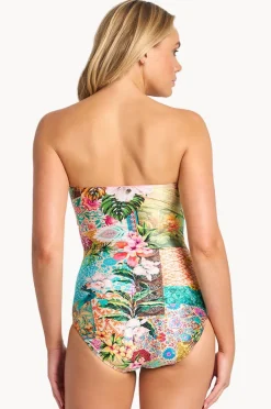 Women Sunseeker Papaya Twist Bandeau One Piece