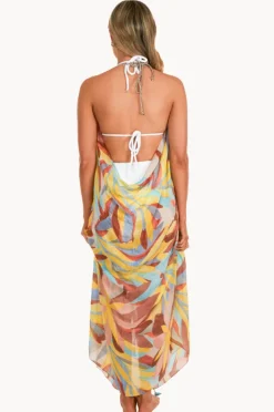Women Pool To Party Paradise Found Maxi Halter Dress