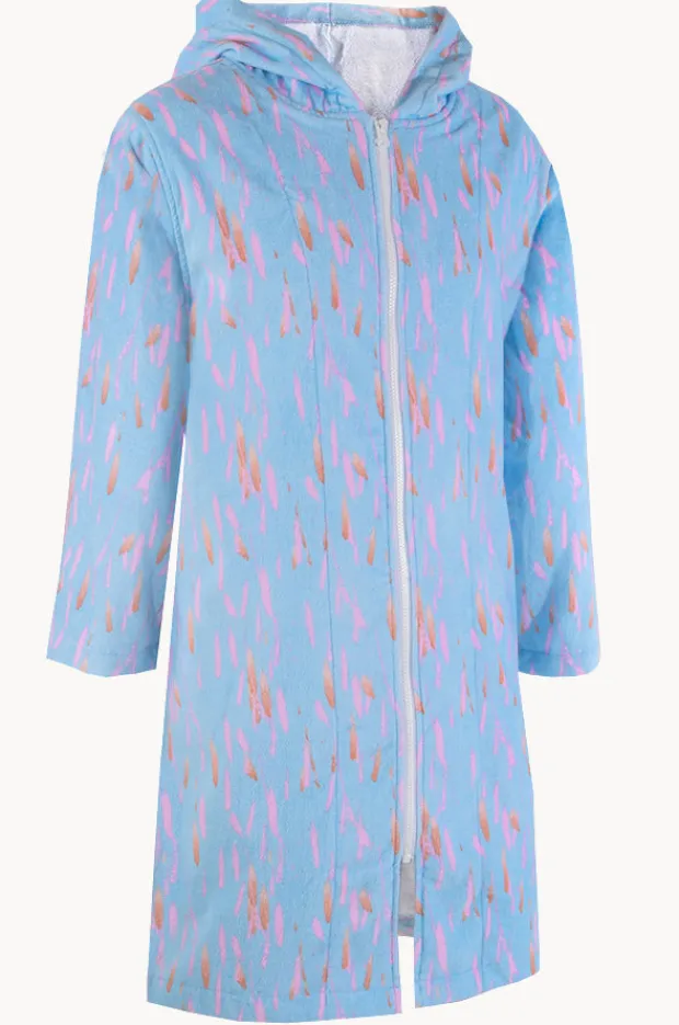 Women Back Beach Co Pastel Breeze Hooded Towel Robe S/M