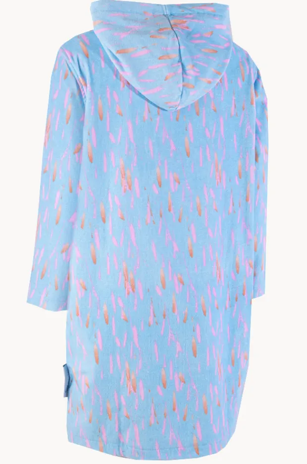 Women Back Beach Co Pastel Breeze Hooded Towel Robe S/M
