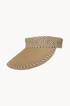Women Cherry Red Patterned Visor
