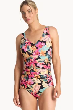 Women Jantzen Phuket F/g Cup Multi Ruched One Piece
