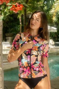 Women Jantzen Phuket Short Sleeve Suntop