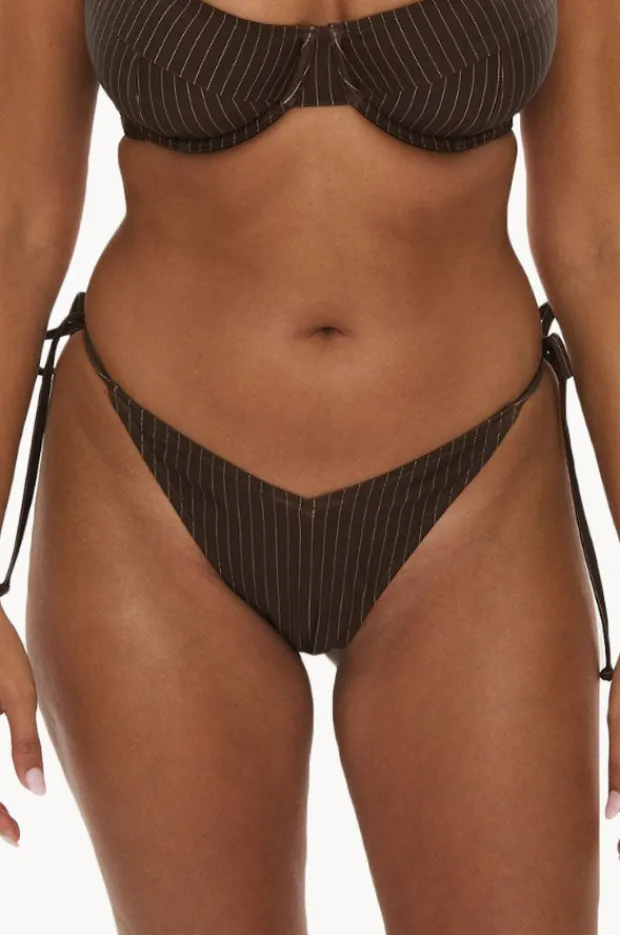 Women Raq Apparel Pinstripe Cheeky Tie Side Pant