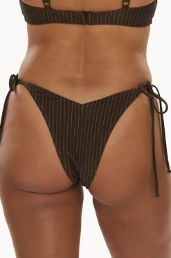 Women Raq Apparel Pinstripe Cheeky Tie Side Pant