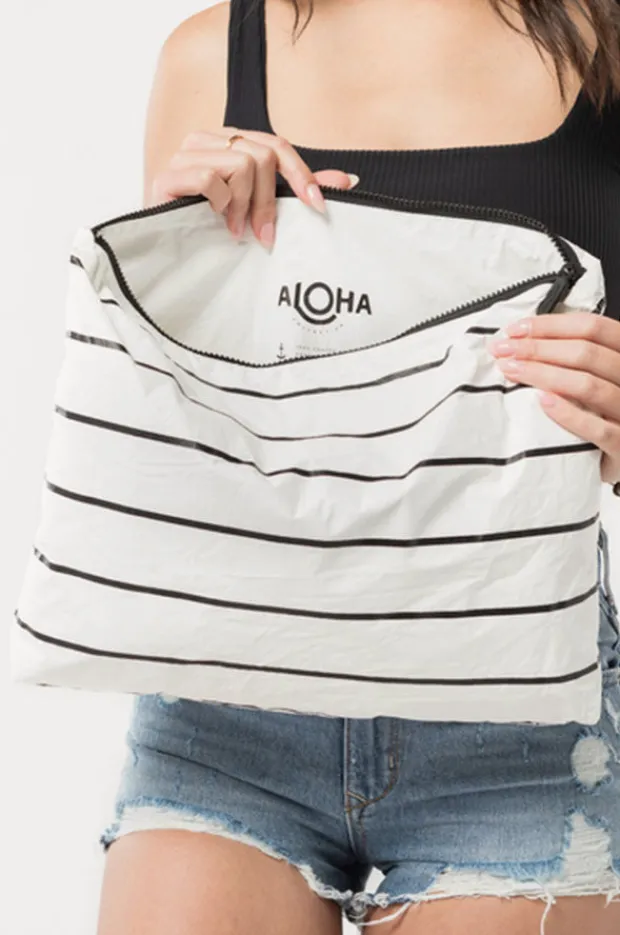 Women Aloha Pinstripe Max Pouch