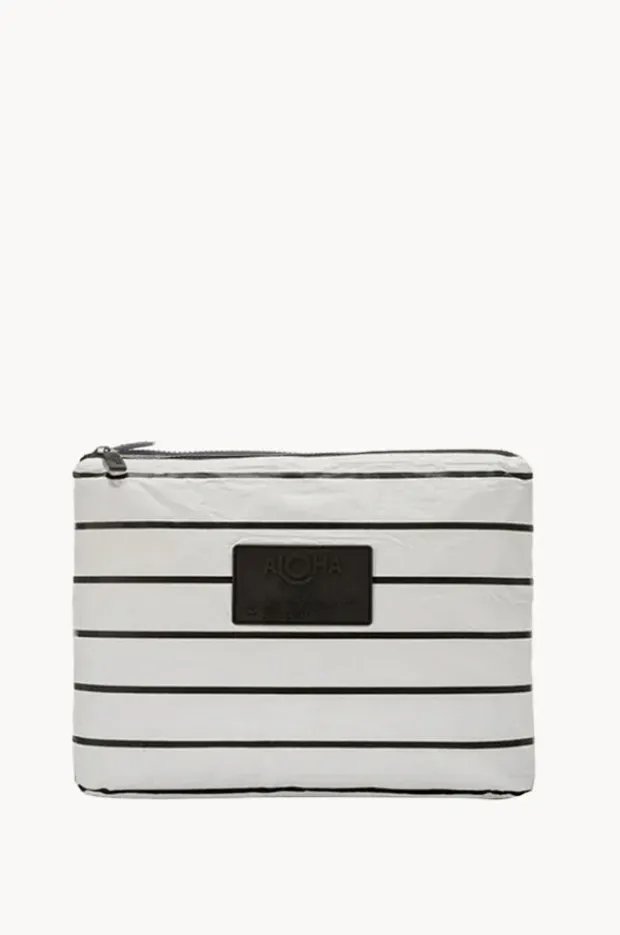 Women Aloha Pinstripe Mid Pouch