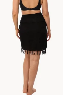 Women Sundrenched Plain Short Tie Sarong